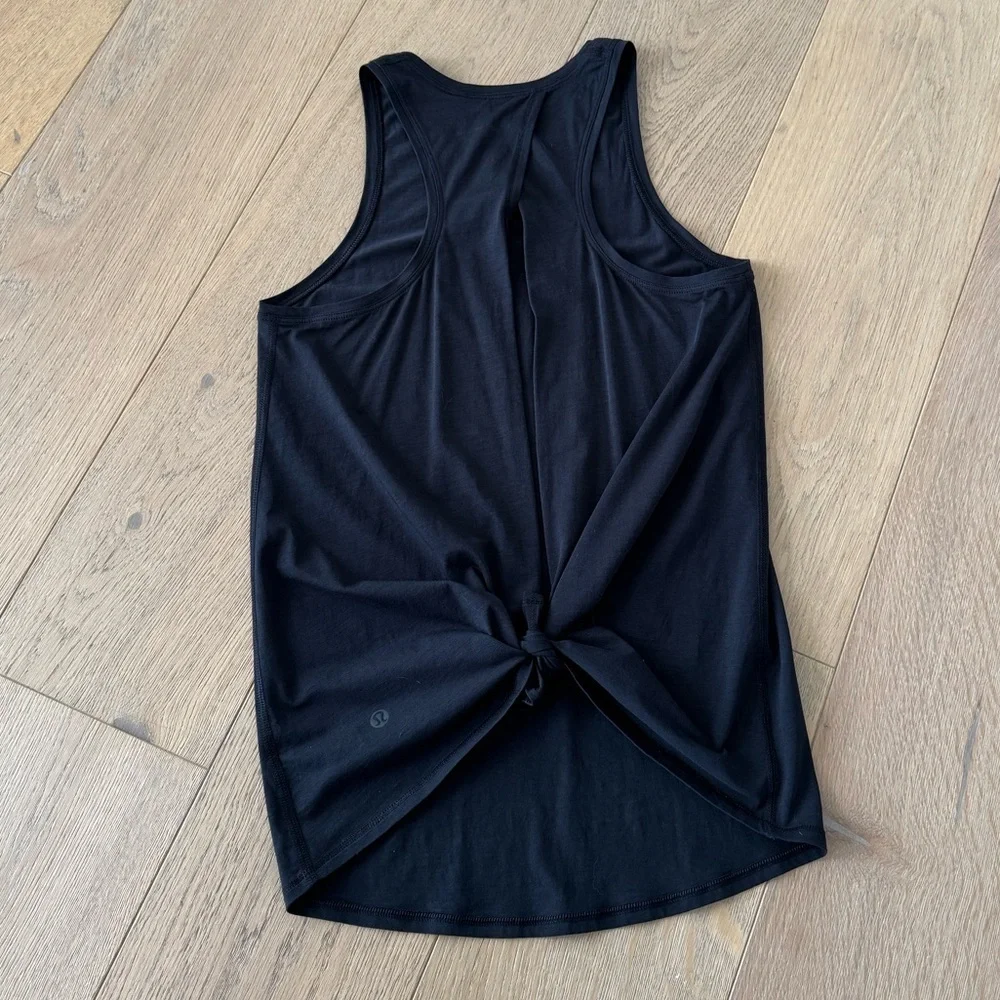 Lululemon All Tied Up Tank Black Size 4 - Picture 6 of 11